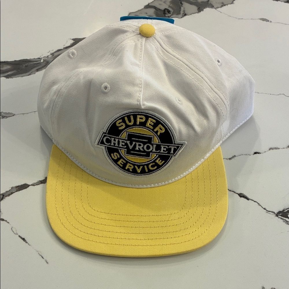 Chevrolet Women's White and Yellow Cap